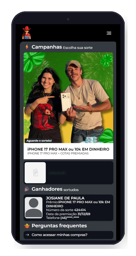 Sistema de Rifas - Tela Principal